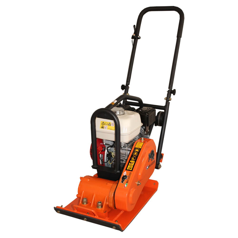 Placa compactoare unidirectionala Bisonte PC65-H, 10.5 kN, motor Honda, benzina 5.5 cp, greutate 60 kg